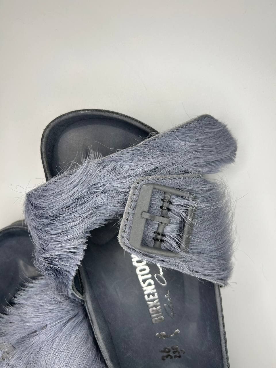 Birkenstock × Rick Owens Rick Owen’s X Birkenstock Faux Fur Slides (1450) Size US 6 / IT 36 - 4 Thumbnail
