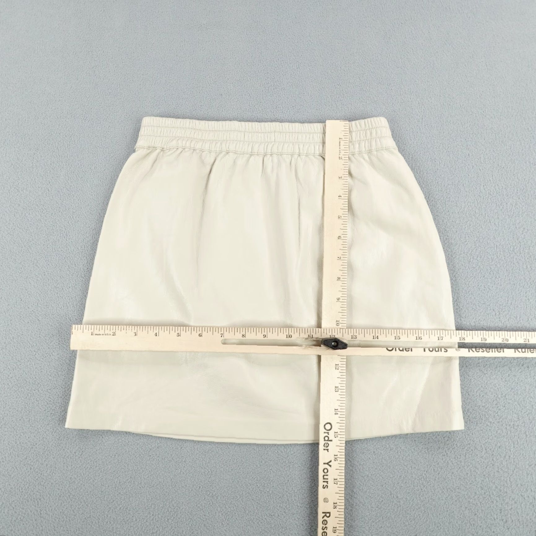 Vintage Babaton Skirt Womens XS Cream Mini Elastic Waist Pockets Short City Preppy Womens Size 26" / US 2 / IT 38 - 7 Thumbnail