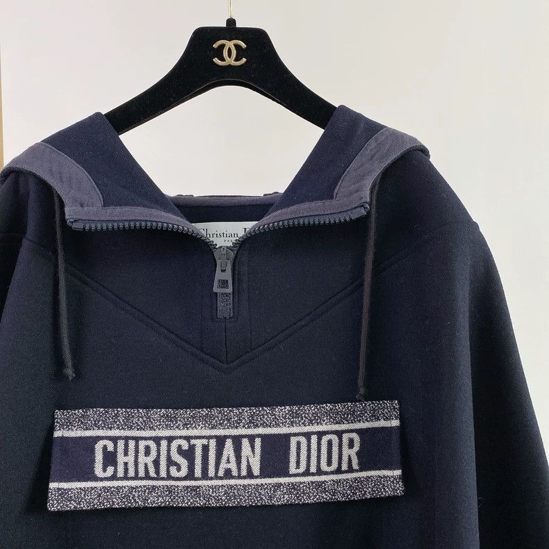 Dior Dior Dark blue wool cloak coat Size S / US 4 / IT 40 - 3 Thumbnail