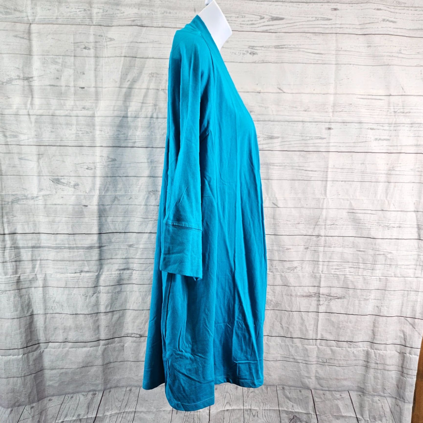 Vintage Carole Hochman Cardigan Womens 2X Blue 3/4 Sleeve Cotton Blend Solid Size XXL / US 16-18 / IT 52-54 - 3 Thumbnail
