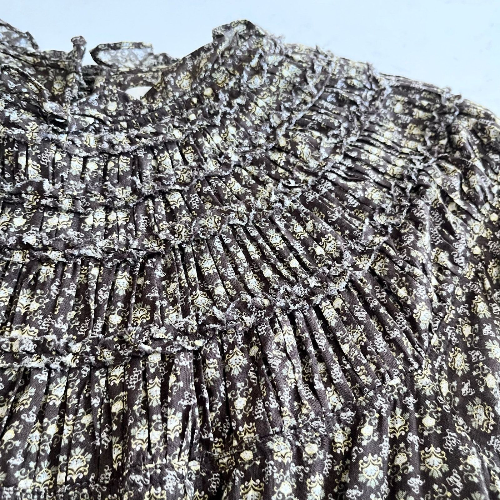 Rebecca Taylor Rebecca Taylor Feather Fleur Smocked Floral Midi Dress Size S / US 4 / IT 40 - 6 Thumbnail