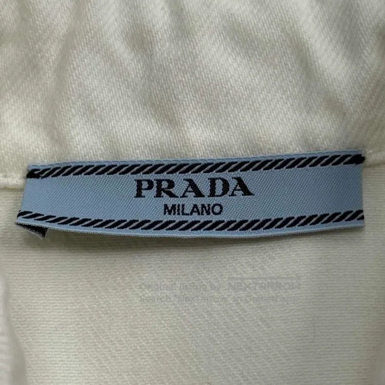 Prada Prada White denim destruction triangle short-sleeved shirt Size XS / US 0-2 / IT 36-38 - 5 Thumbnail