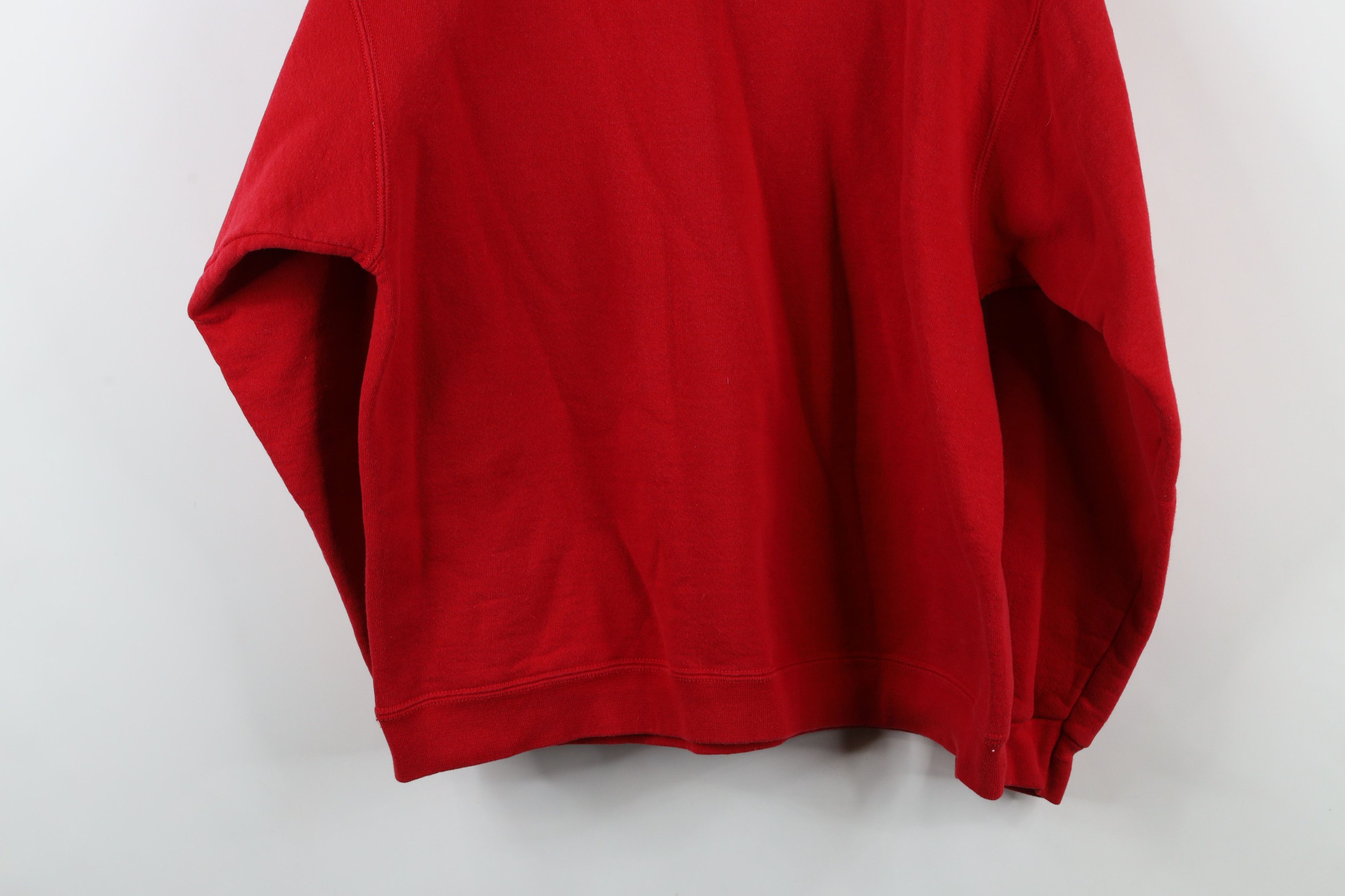 Vintage Vintage 90s Streetwear Heavyweight Crewneck Sweatshirt Red Size US L / EU 52-54 / 3 - 11 Thumbnail