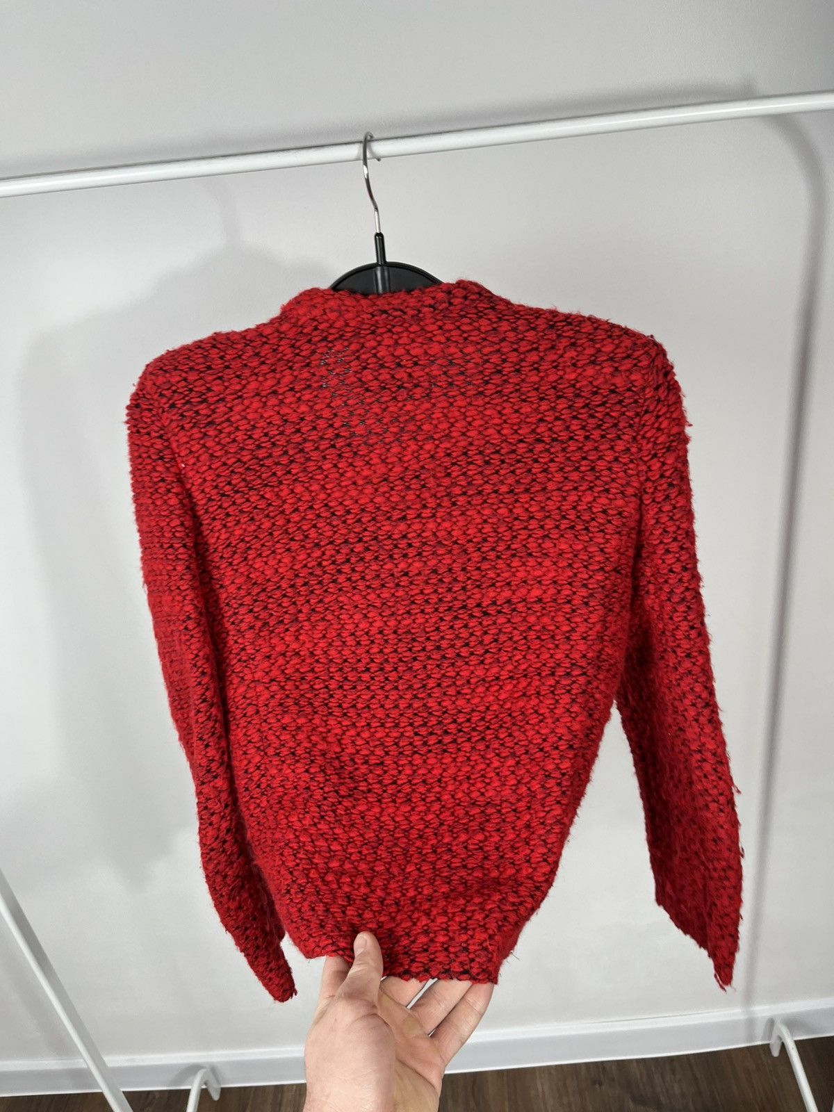 Iro IRO Red Knit Jacket Womens Size 38 Textured Wool Blend Size S / US 4 / IT 40 - 16 Thumbnail