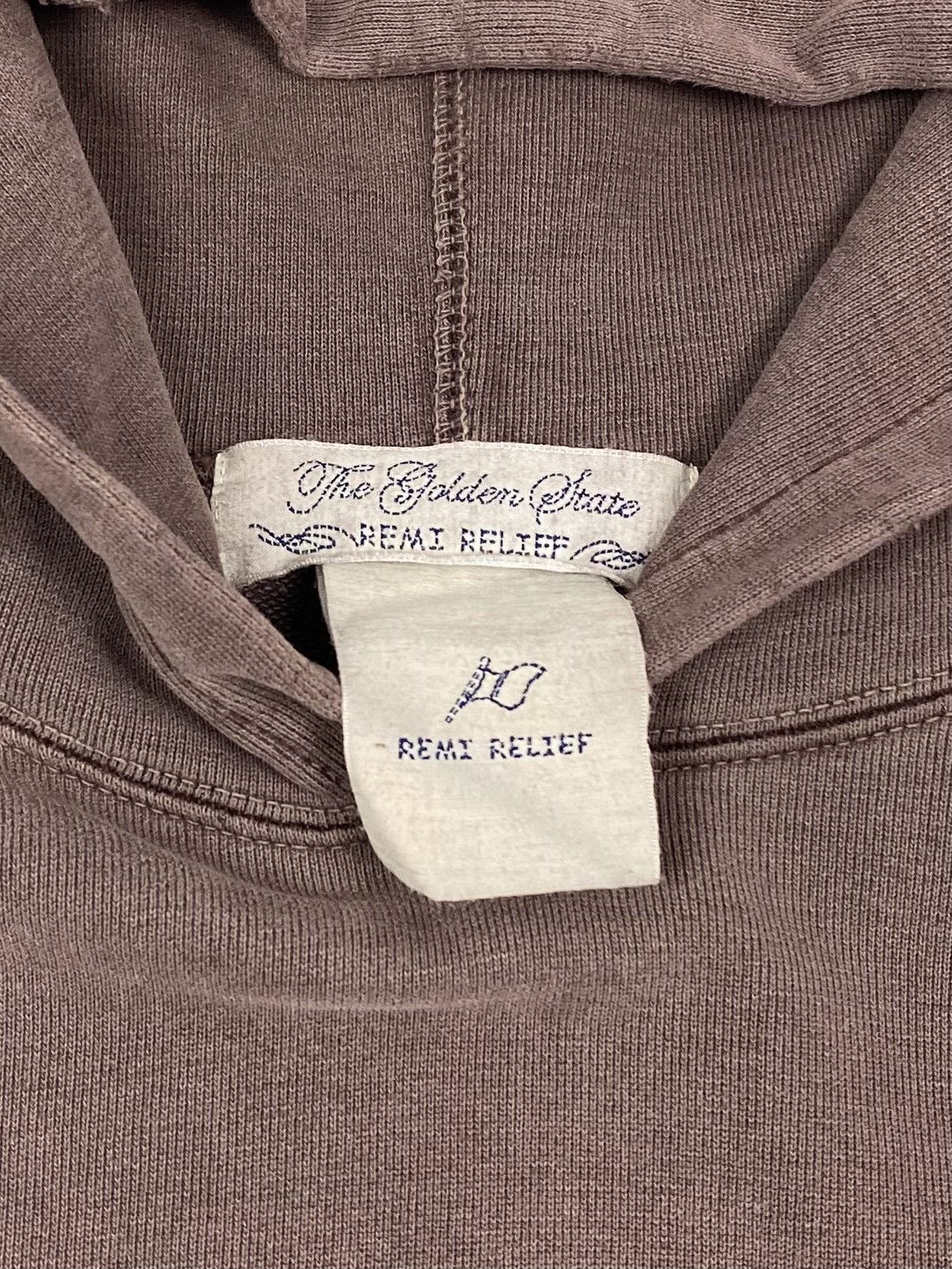 Japanese Brand Remi Relief Distressed Brown Special Finish Boxy Hoodie Size US S / EU 44-46 / 1 - 4 Thumbnail