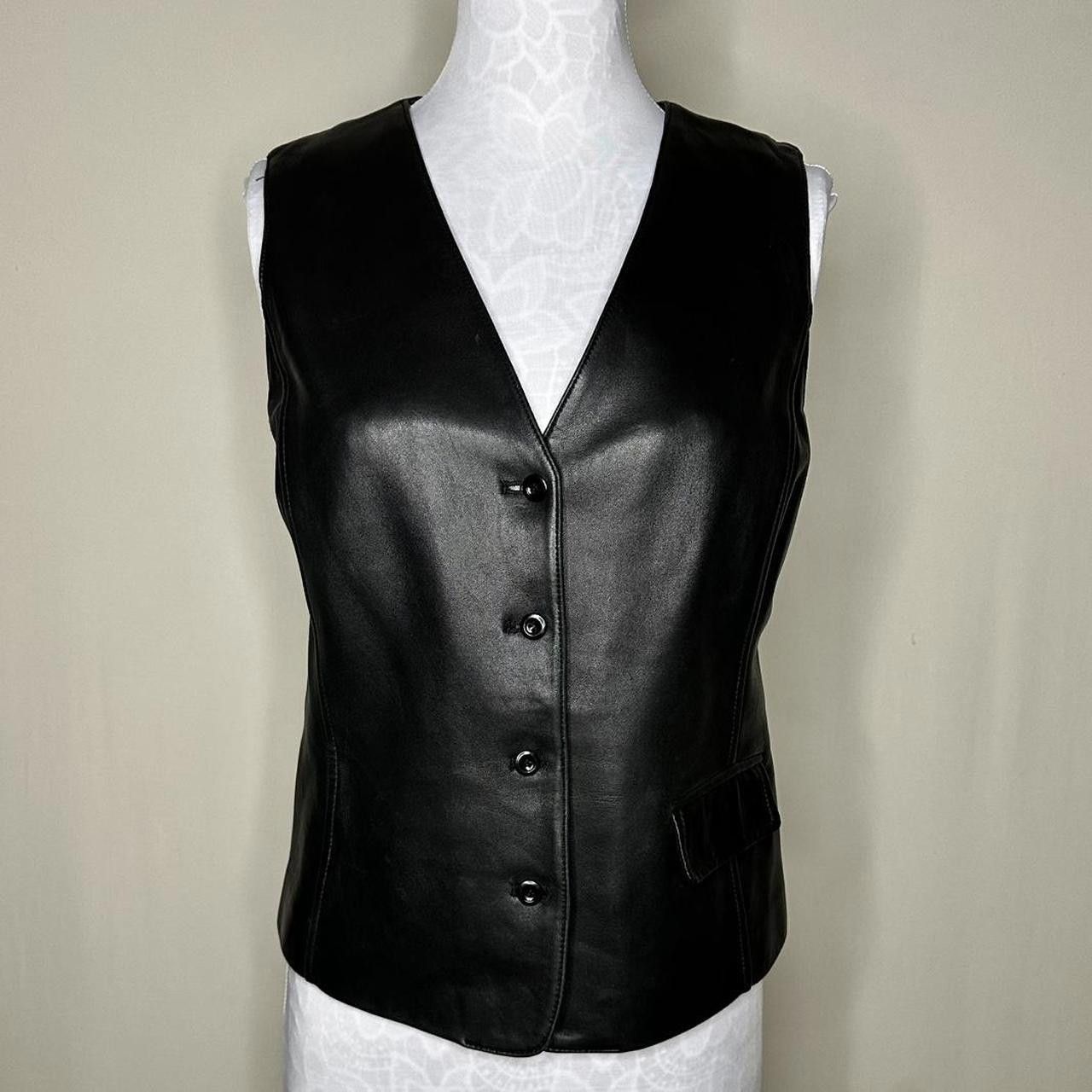 Vintage Vintage Liz Claiborne Black Lamb Suede Leather Vest Sz 8 Size M / US 6-8 / IT 42-44 - 1 Thumbnail