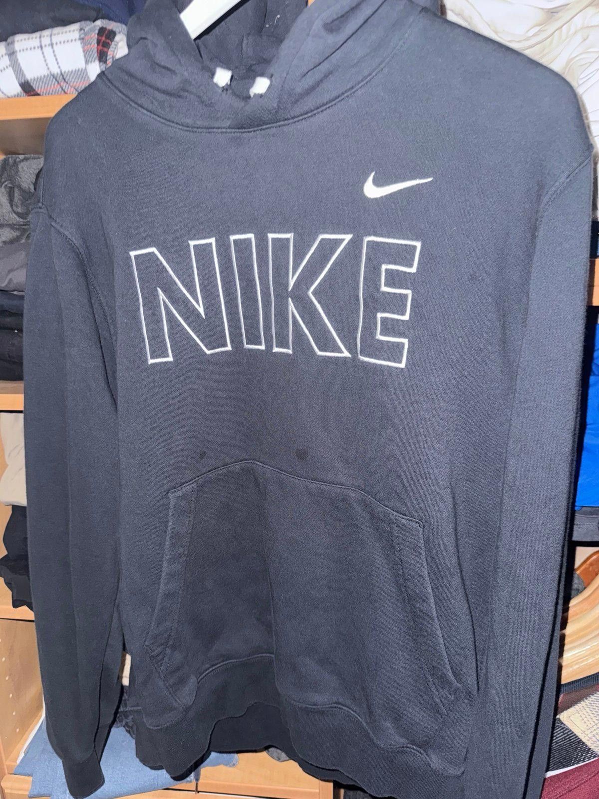 Nike Nike Black Spellout Hoodie Y2K Rare Sz L Men’s Embroidered Size US L / EU 52-54 / 3 - 8 Thumbnail