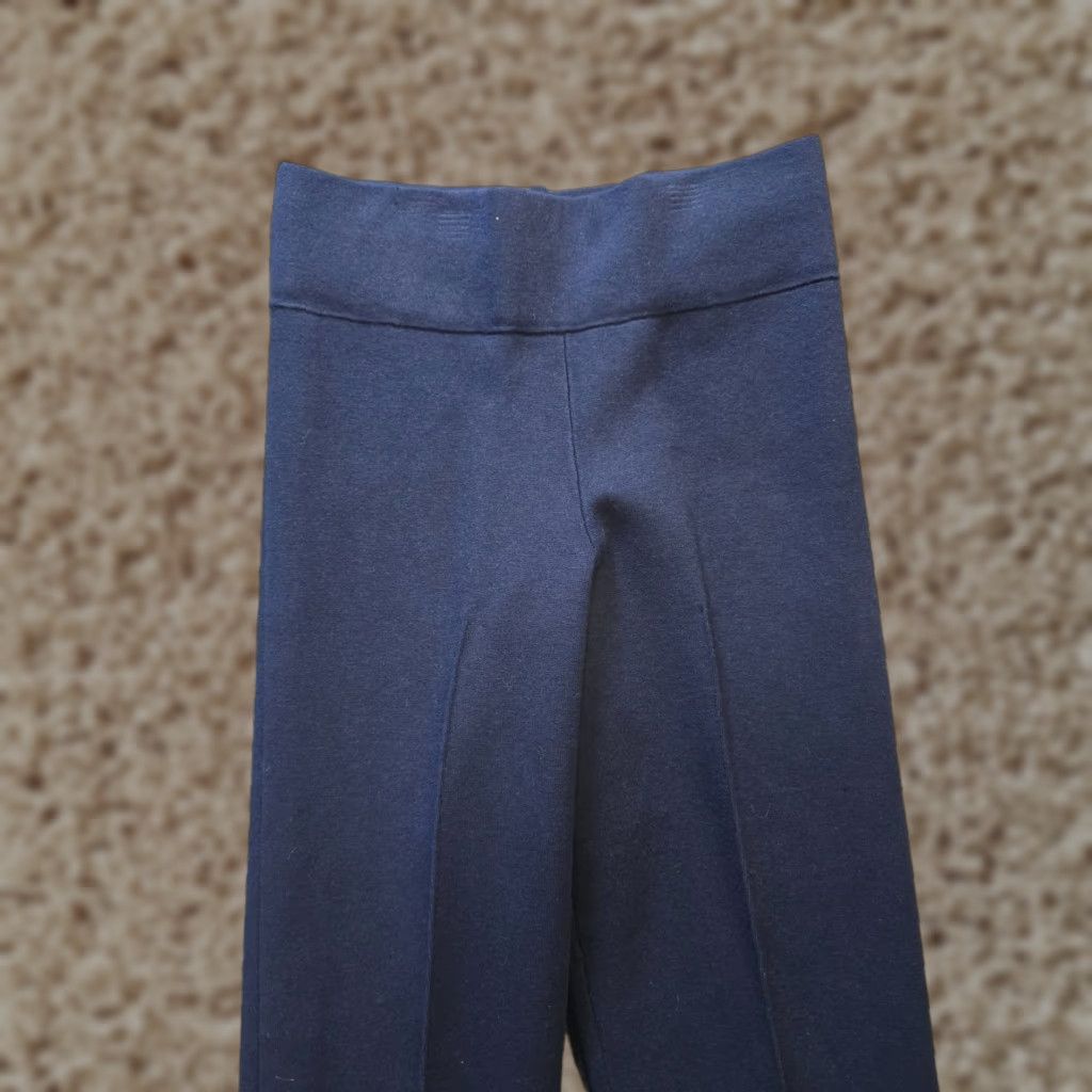 J.Crew J. Crew Pants Womens Medium Blue Knit Wide-Leg Pull On Ankle Waist 28in Inseam 27in Capable Casual Career Size 32" / US 10 / IT 46 - 1 Thumbnail
