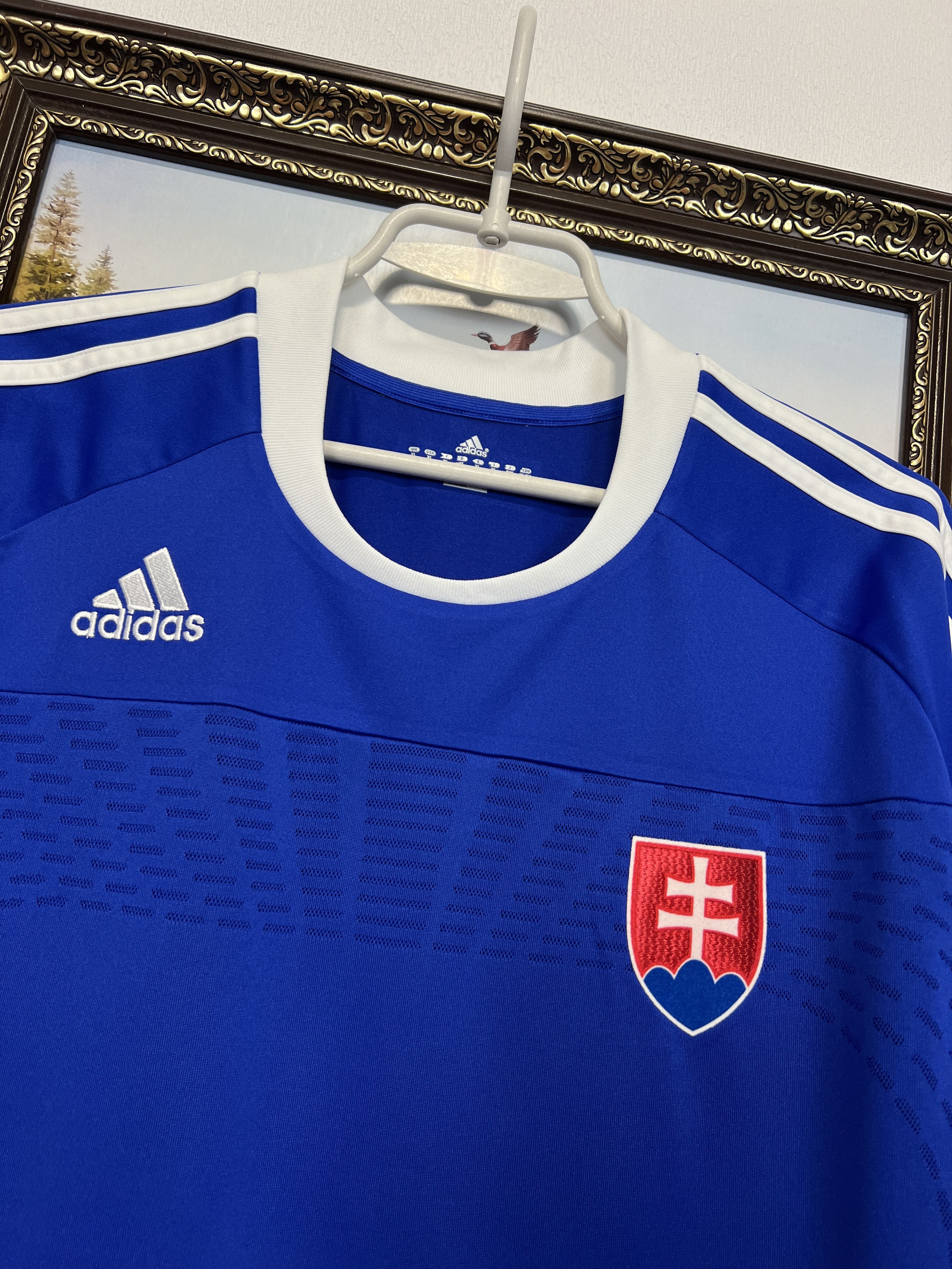 Adidas Slovakia Home football shirt 2010 Player Issue Soccer Jersey Size US XL / EU 56 / 4 - 3 Thumbnail