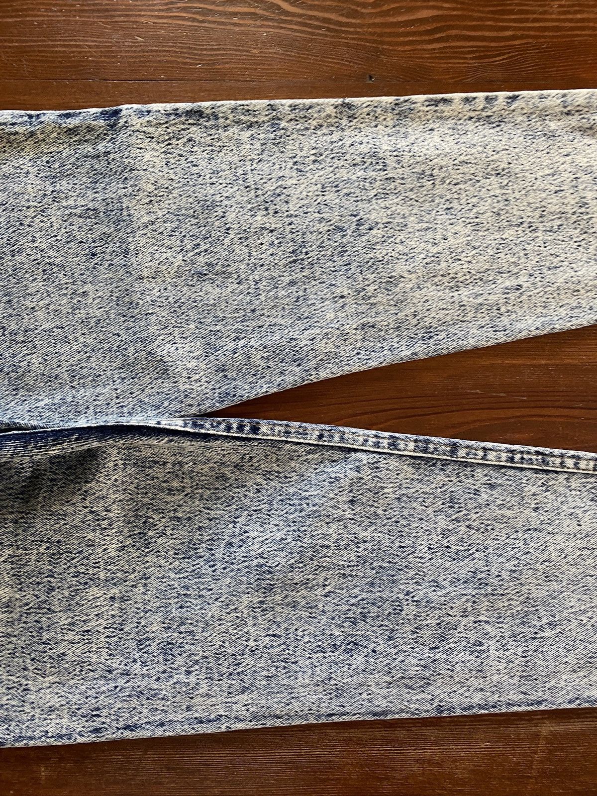 Lee Vintage 80’s Lee Blue & White Acid Wash Denim Jeans 28x28 Size 28" / US 6 / IT 42 - 5 Thumbnail
