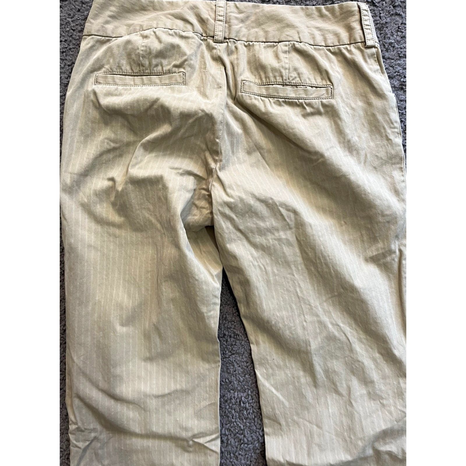 Banana Republic Banana Republic Beige Solid Stretch Dress Casual Pants Womens Regular Y2K Fit Size 6 Size 28" / US 6 / IT 42 - 4 Thumbnail