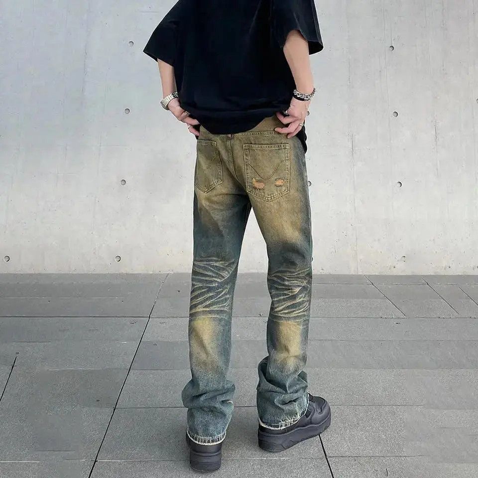 Japanese Brand × Jean Flared Jeans for Men Baggy Wide Leg Street Vintage Size US 32 / EU 48 - 2 Thumbnail