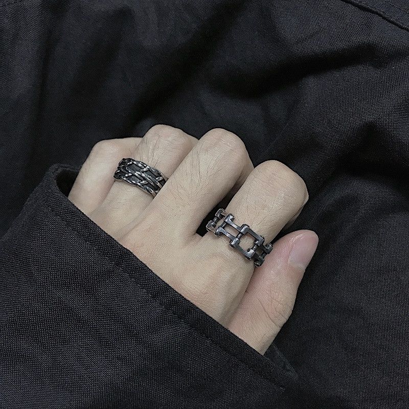 Jewelry Punk Jewelry Rings Open Size Chrome Ring (Size 7-13) Size ONE SIZE - 5 Thumbnail