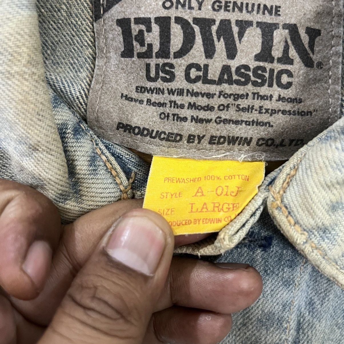 Edwin Vintage 90s Edwin Distressed Denim Jacket Size US M / EU 48-50 / 2 - 6 Thumbnail