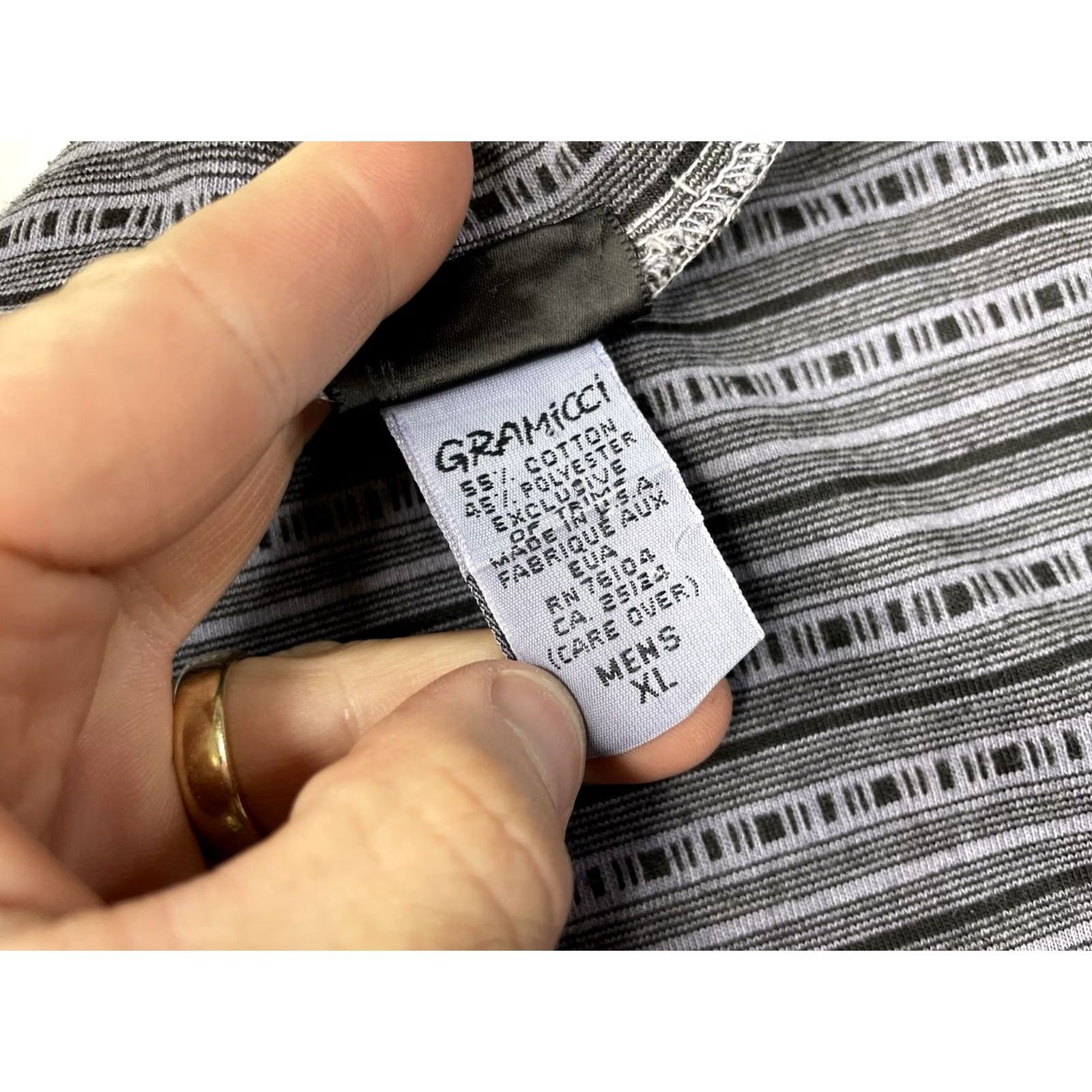 Gramicci VINTAGE Gramicci T-Shirt Geometric All Over Print Crewneck Short Sleeve Mens XL Gray 100% Cotton USA Made T-Shirt Size US XL / EU 56 / 4 - 3 Thumbnail