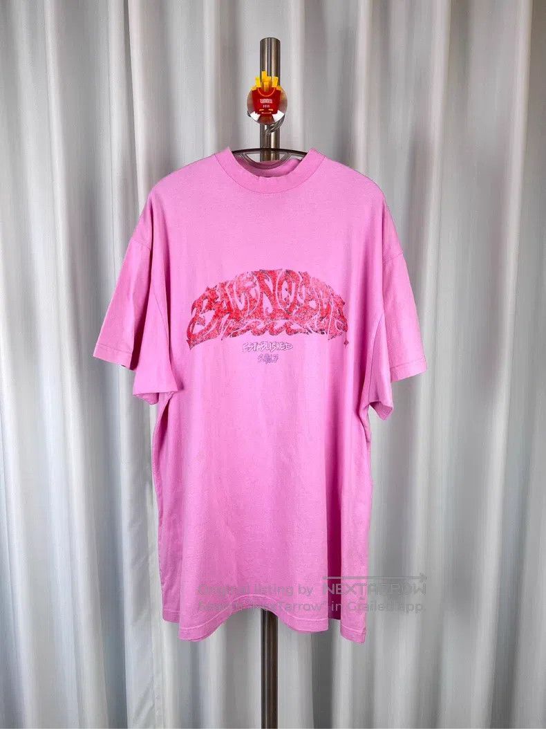 Balenciaga Balenciaga Pink Disaster Short Sleeve Size US M / EU 48-50 / 2 - 1 Thumbnail