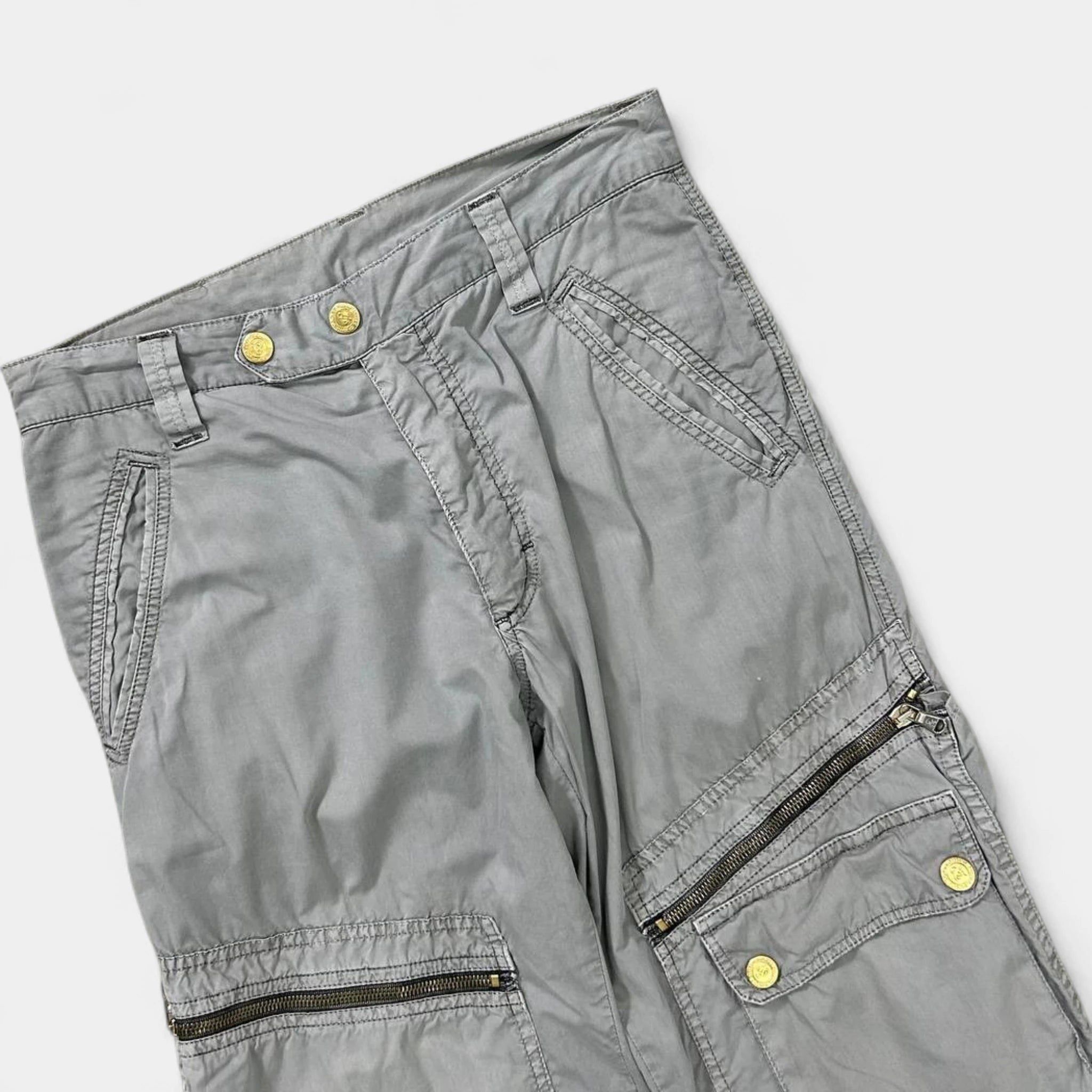Dolce & Gabbana Dolce & Gabbana 2000's Grey Multipocket Cargo Pants Size US 29 - 2 Thumbnail