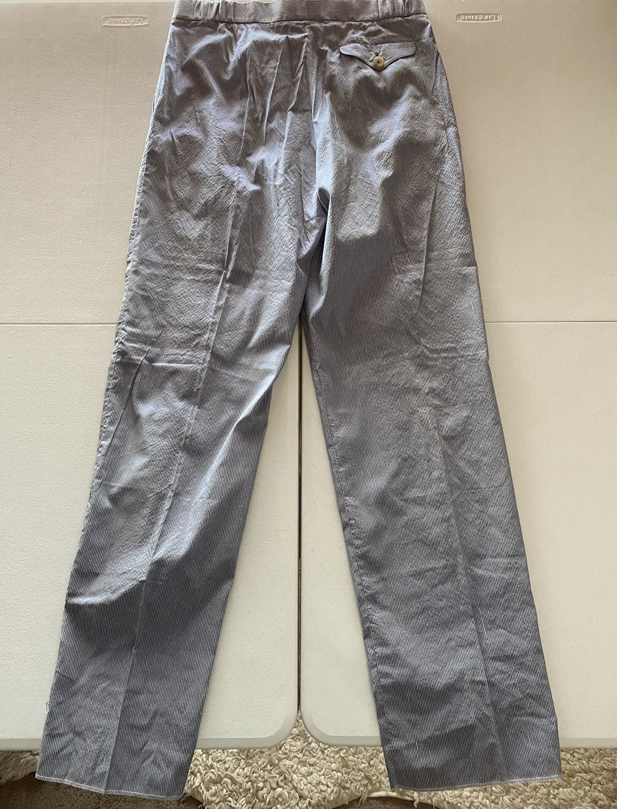 Giorgio Armani Giorgio Armani 🇮🇹 black label blu microstripe silk slacks NWT Size US 36 / EU 52 - 4 Thumbnail