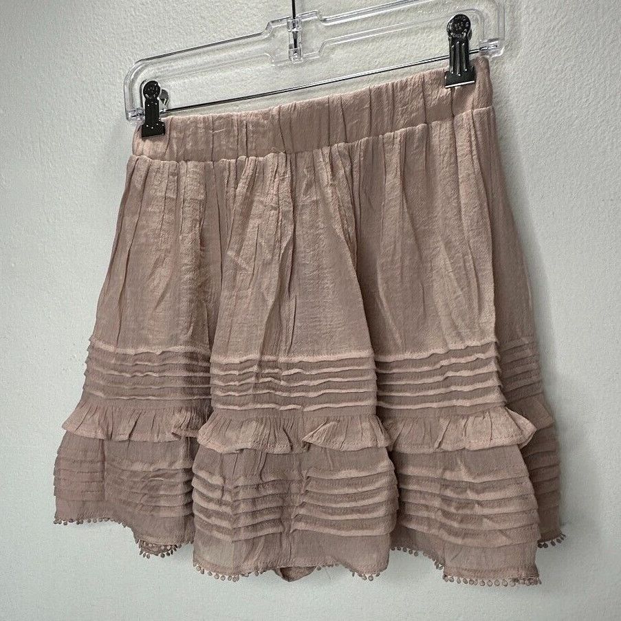 Other NWT Mustard Seed Poppy & Stella Dusty Rose Ruffle Mini Med Size 30" / US 8 / IT 44 - 5 Thumbnail