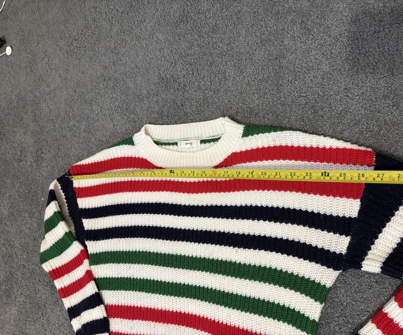 Other MINE Womens Medium Striped Lightweight Sweater - navy white Size M / US 6-8 / IT 42-44 - 7 Thumbnail