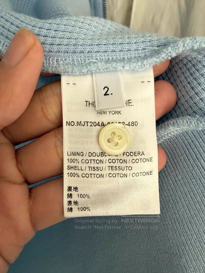 Thom Browne Thom Browne Blue Waffle Hooded Jacket Size US M / EU 48-50 / 2 - 4 Thumbnail
