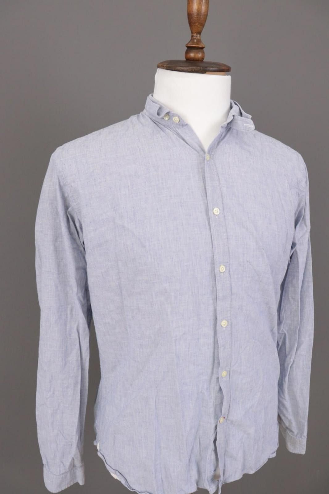 Oliver Spencer Oliver Spencer Blue Linen Button Down Shirt Size 16 Size US M / EU 48-50 / 2 - 4 Thumbnail