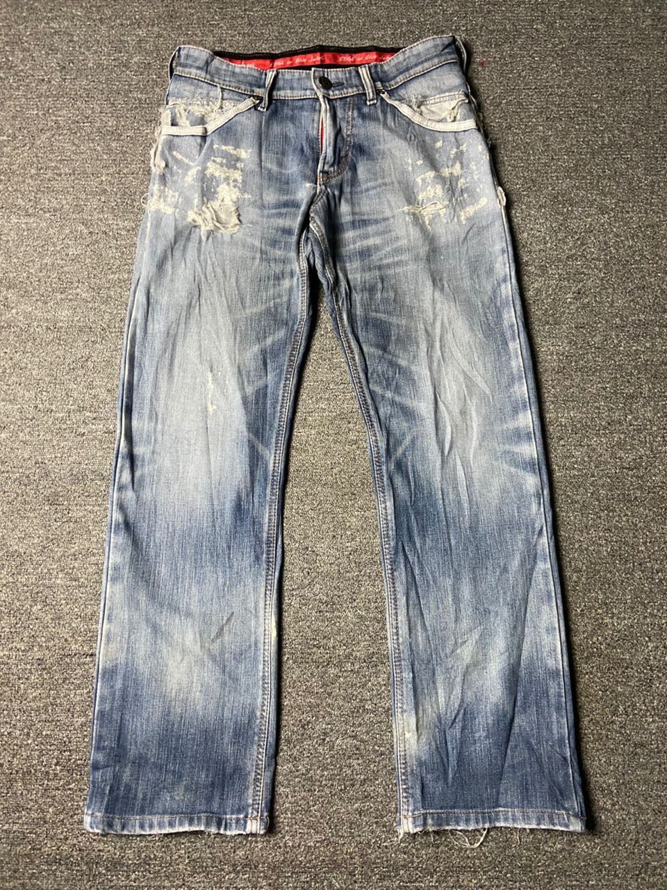 Edwin Edwin Edge Of Blue Distressed Denim Jeans (157) Size US 31 - 1 Thumbnail