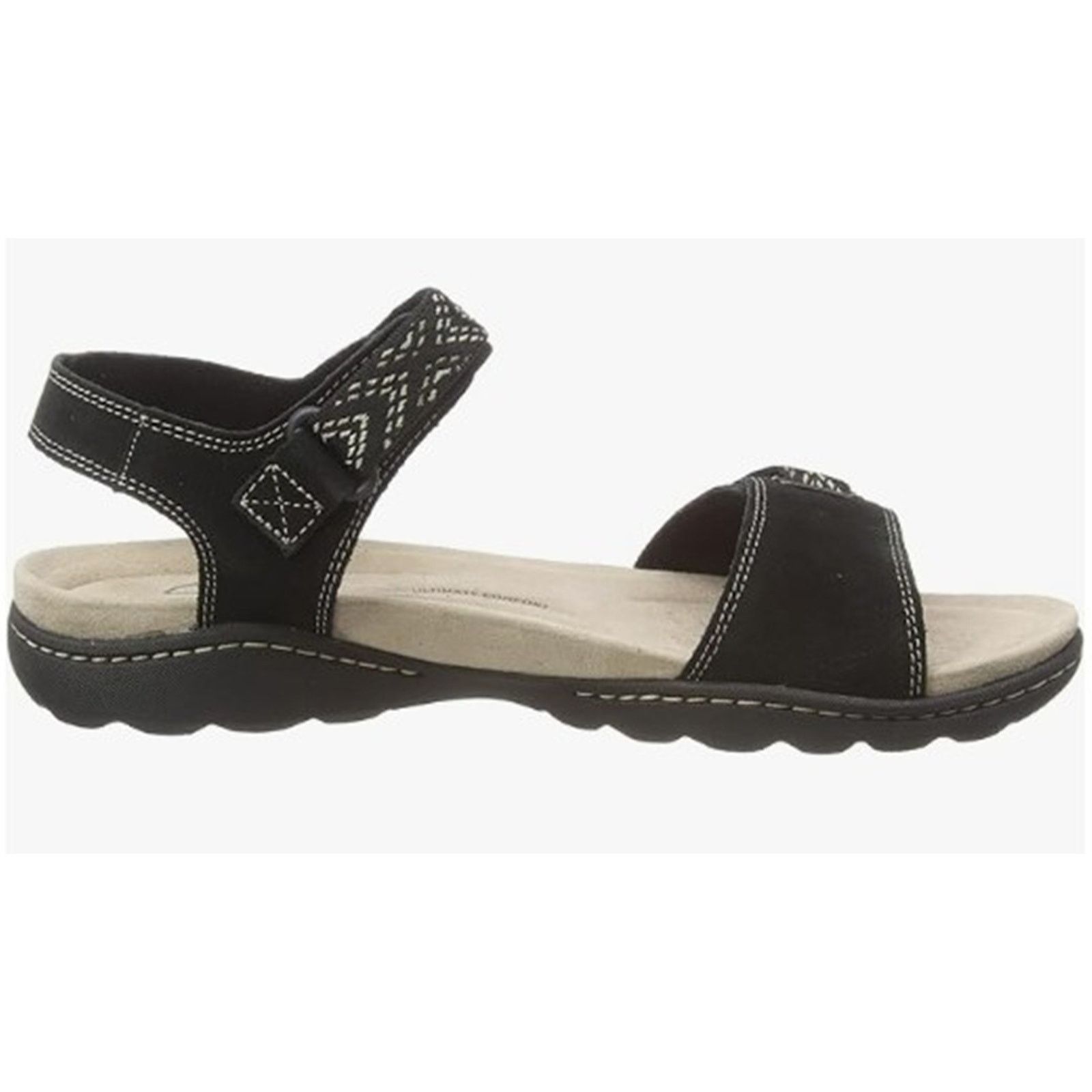 Clarks Clarks Women's Amanda Sprint Flat Sandal Black Size 9.5 Wide Size US 9.5 / IT 39.5 - 3 Thumbnail