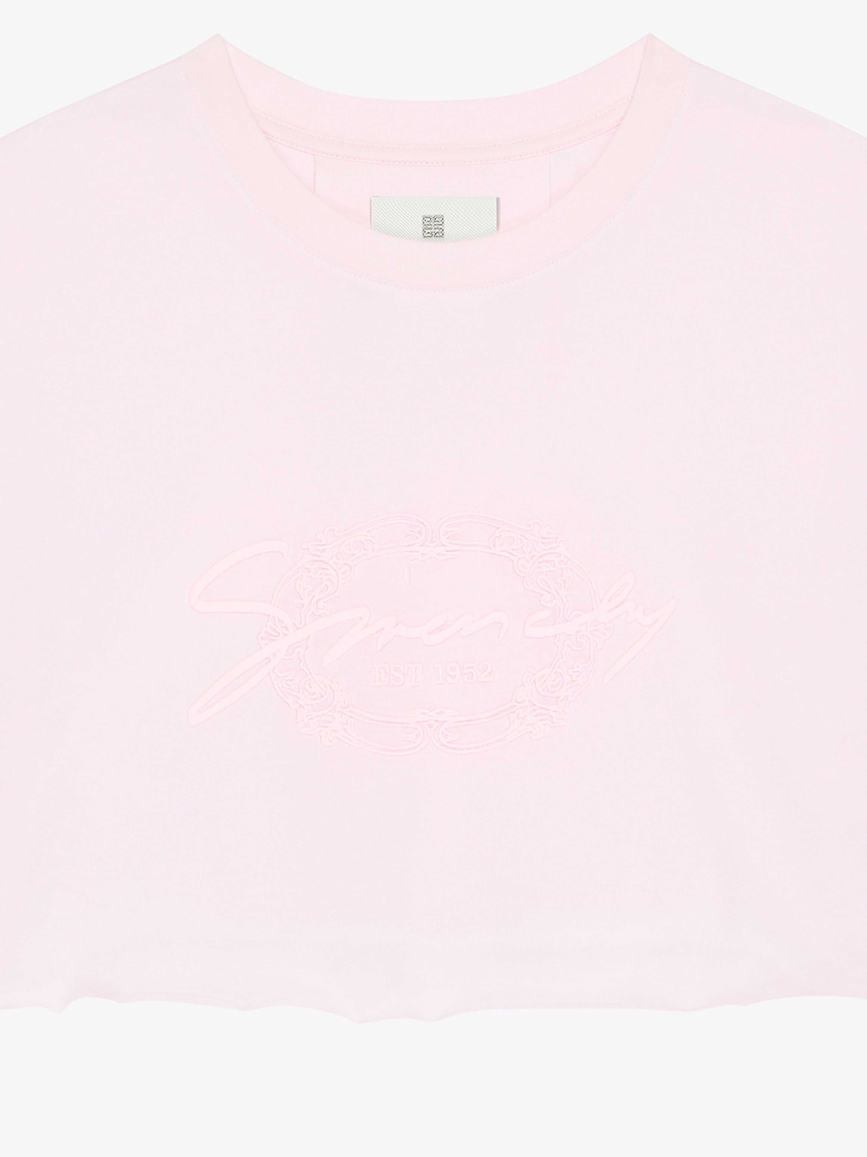 Givenchy o1w1db10326 Cropped T-Shirt in Pink Size L / US 10 / IT 46 - 2 Thumbnail