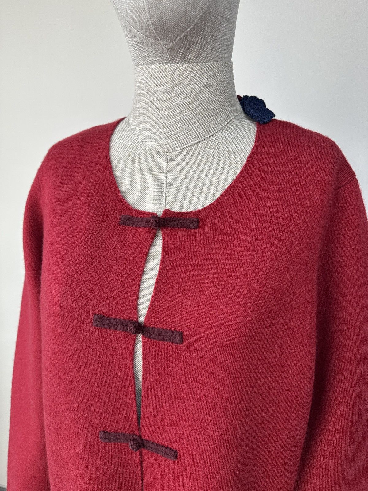 Gudrun Sjoden GUDRUN SJODEN 100% Wool Flower Embroidered Cardigan Coat Size M / US 6-8 / IT 42-44 - 7 Thumbnail