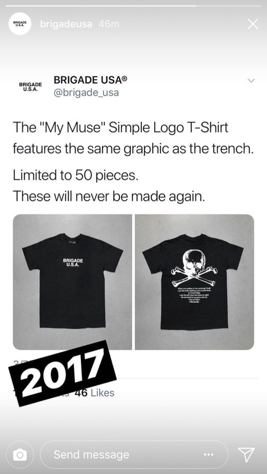 Brigade Brigade USA My Muse Tee Size US L / EU 52-54 / 3 - 4 Thumbnail
