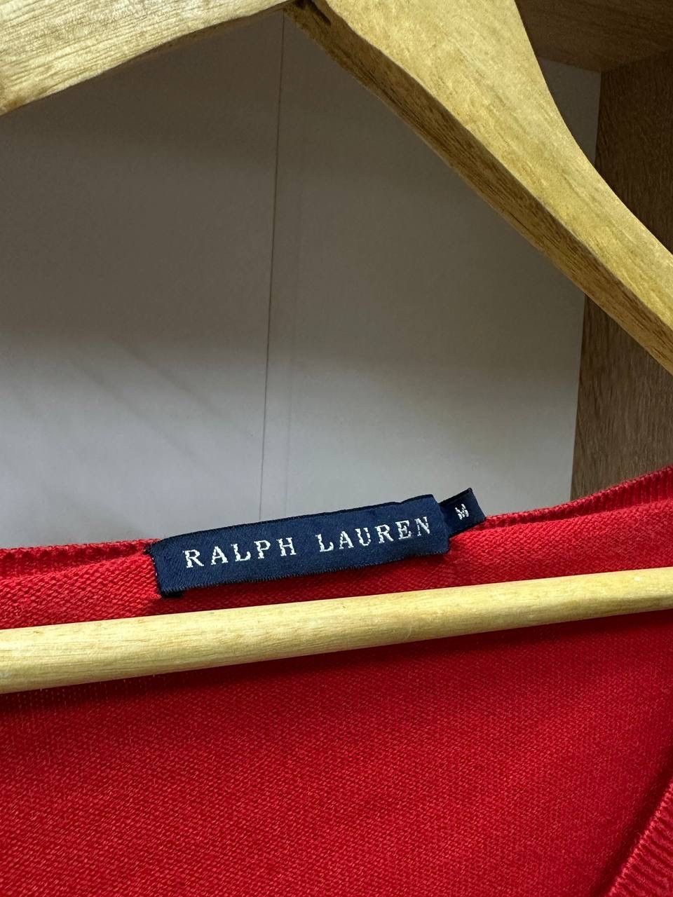 Polo Ralph Lauren × Vintage Vintage Polo Ralph Lauren Big Logo Red Sweater Size M / US 6-8 / IT 42-44 - 9 Thumbnail