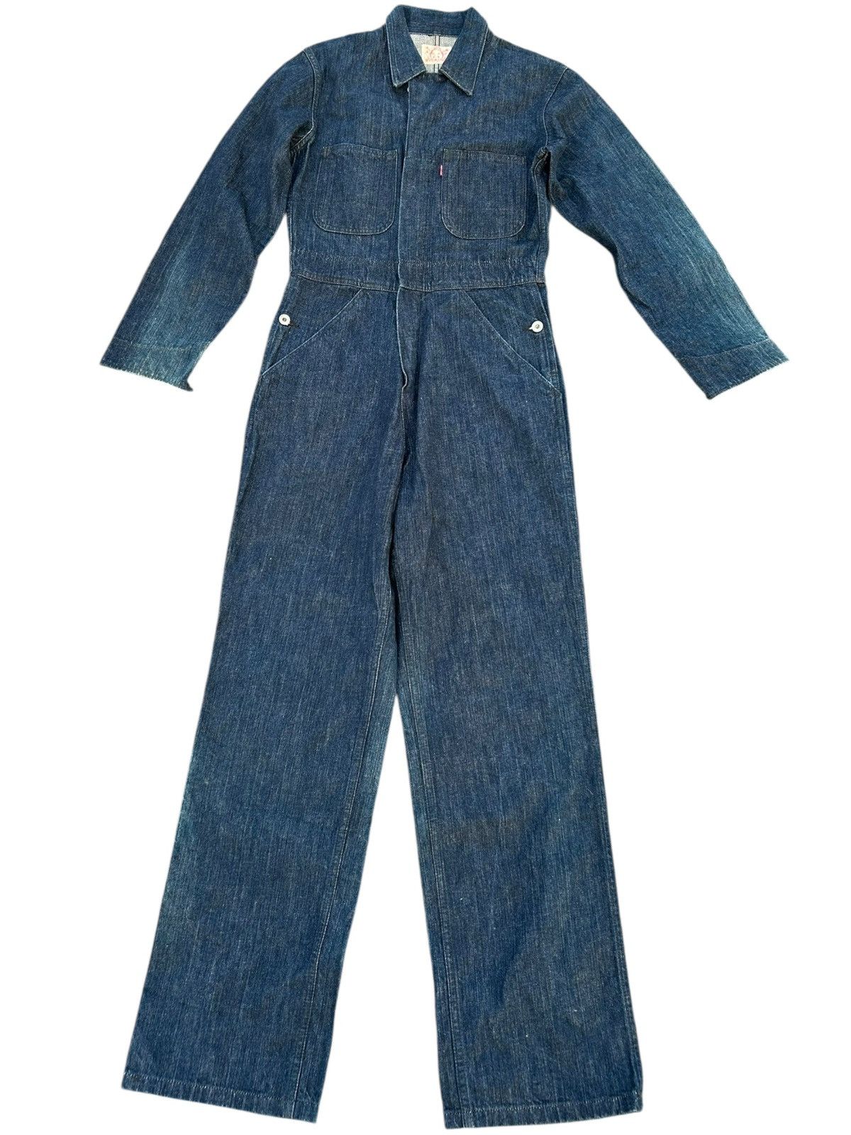 Evisu × Japanese Brand RARE!!! Vintage Evisu Japan Seagull Blue Denim Coverall Size US 38 / EU 54 - 2 Thumbnail