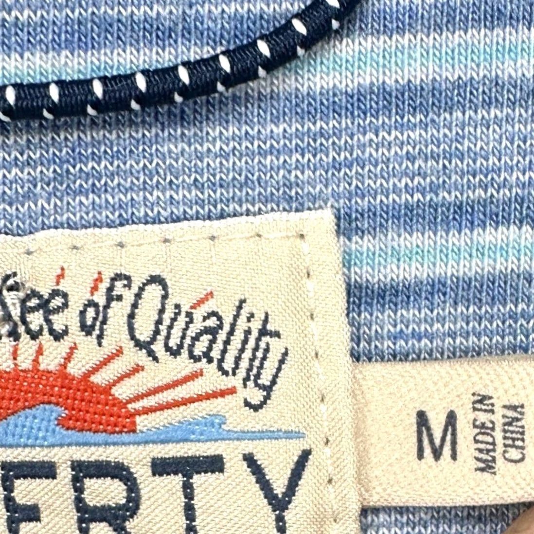 Faherty Faherty Polo Shirt Mens Medium Blue Striped Stretch Rugby Cotton Modal Spandex Short Sleeve Casual Size US M / EU 48-50 / 2 - 5 Thumbnail