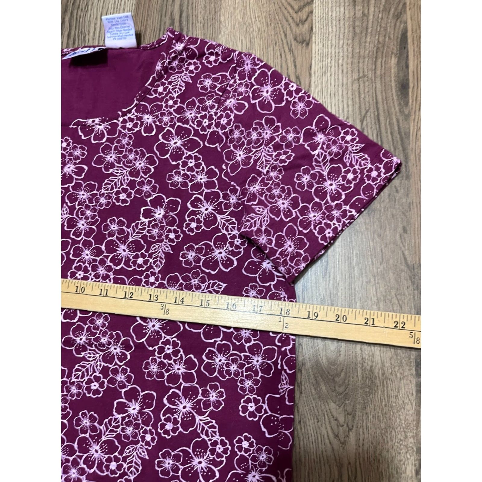 Blair Blair Shirt Womens Size Small Purple Pink Floral Short Sleeve T-Shirt Casual Vintage No Size S / US 4 / IT 40 - 3 Thumbnail