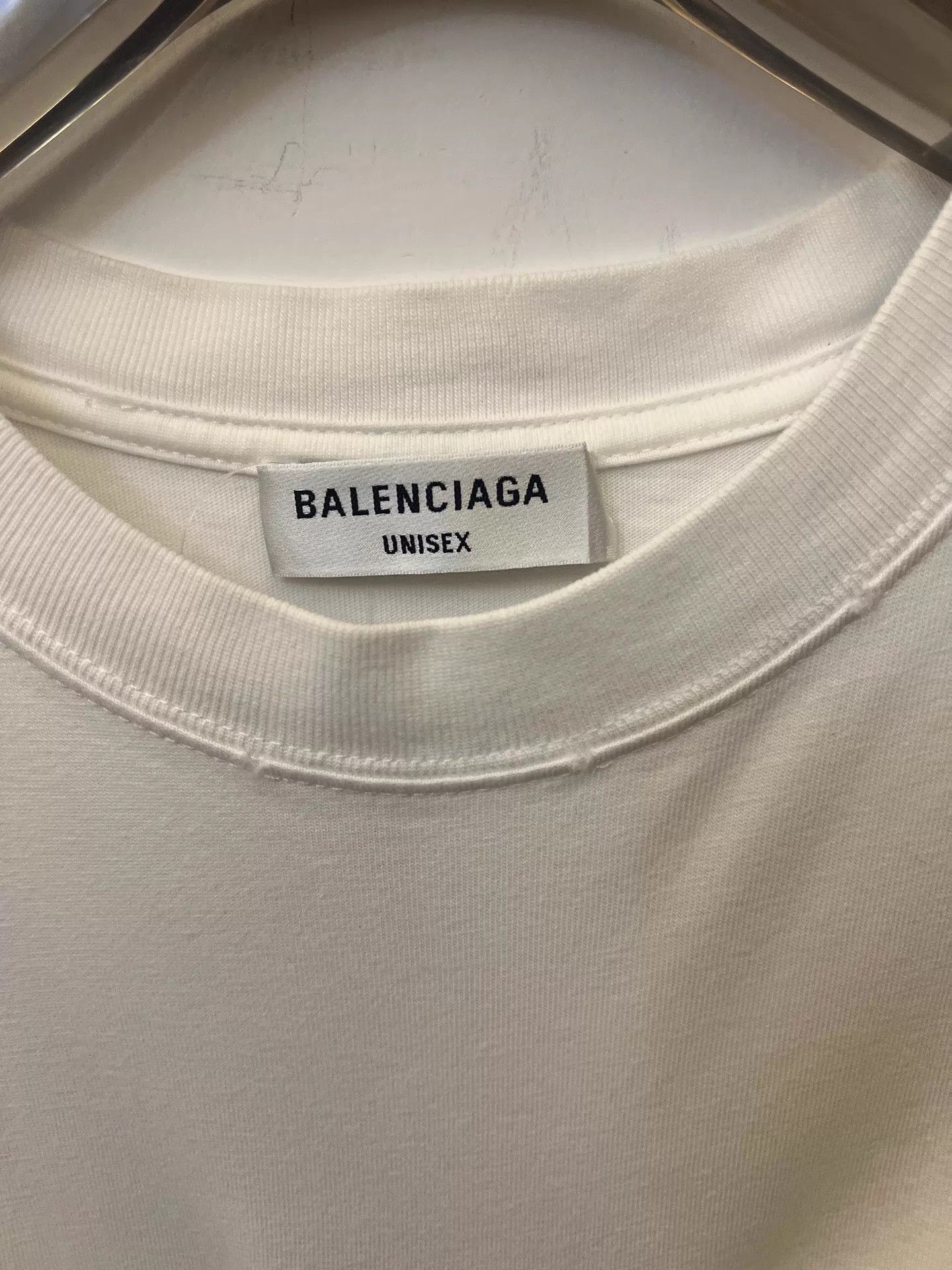 Balenciaga Balenciaga FW21 Logo Heart White Unisex XS Short Sleeve Tee Size XS / US 0-2 / IT 36-38 - 2 Thumbnail