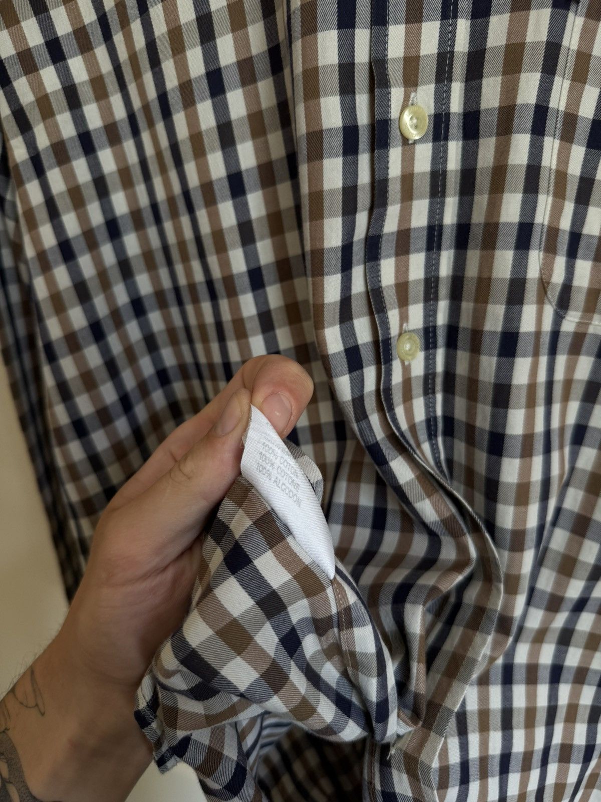 Aquascutum Aquascutum Brown House Check Shirt Long Sleeve Button Down Size US M / EU 48-50 / 2 - 7 Thumbnail