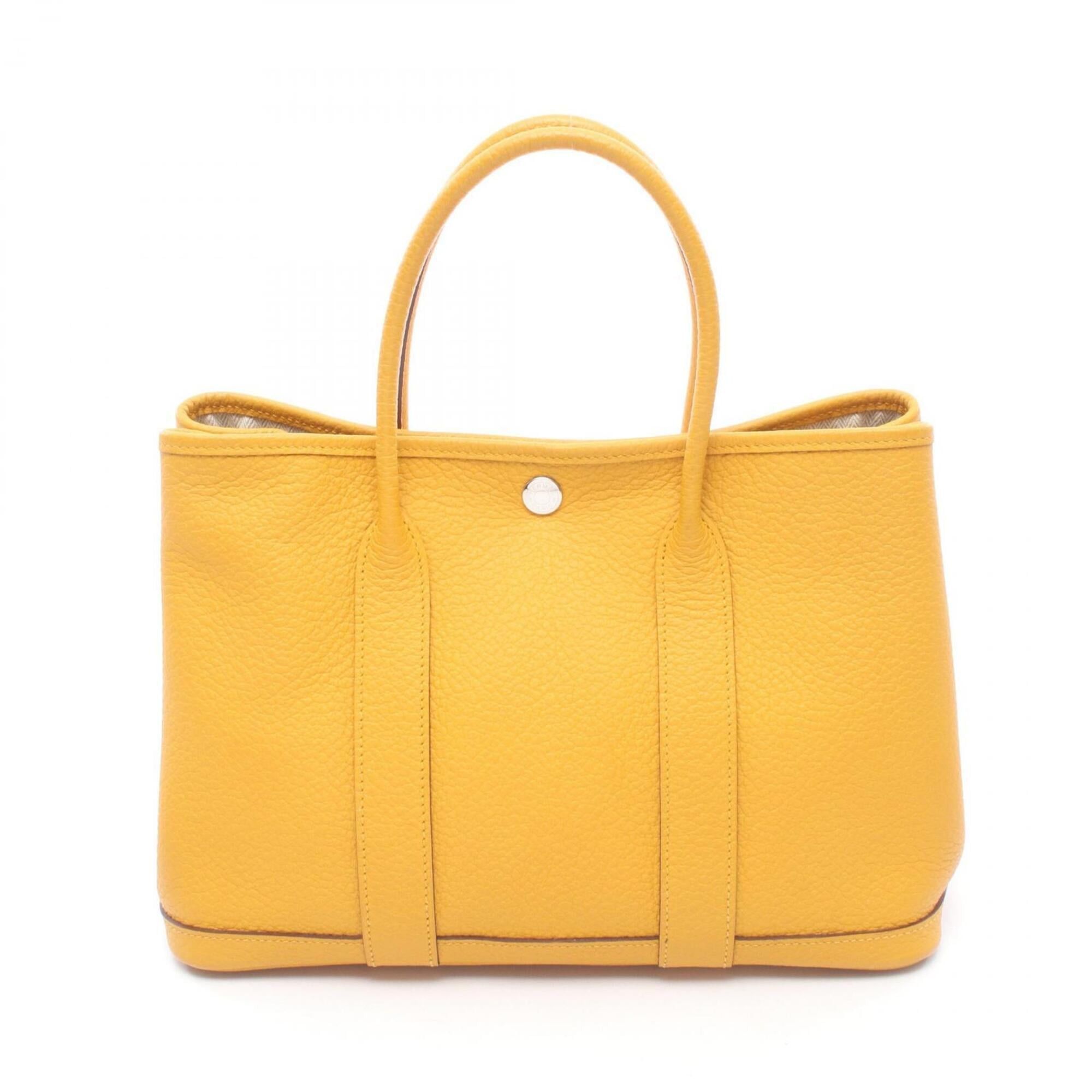 Hermes Hermes Garden Party TPM Tote Bag Handbag Leather Country Style Women's Yellow Size ONE SIZE - 1 Thumbnail