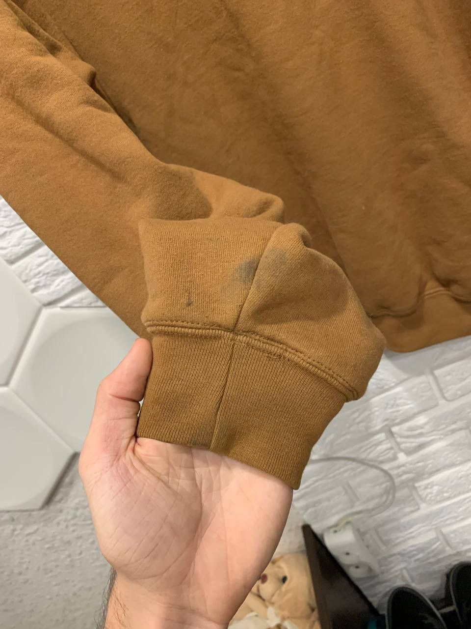 Carhartt × Vintage Vintage Carhartt Embroidered Logo Brown Sweatshirt Y2K USA Size US L / EU 52-54 / 3 - 6 Thumbnail