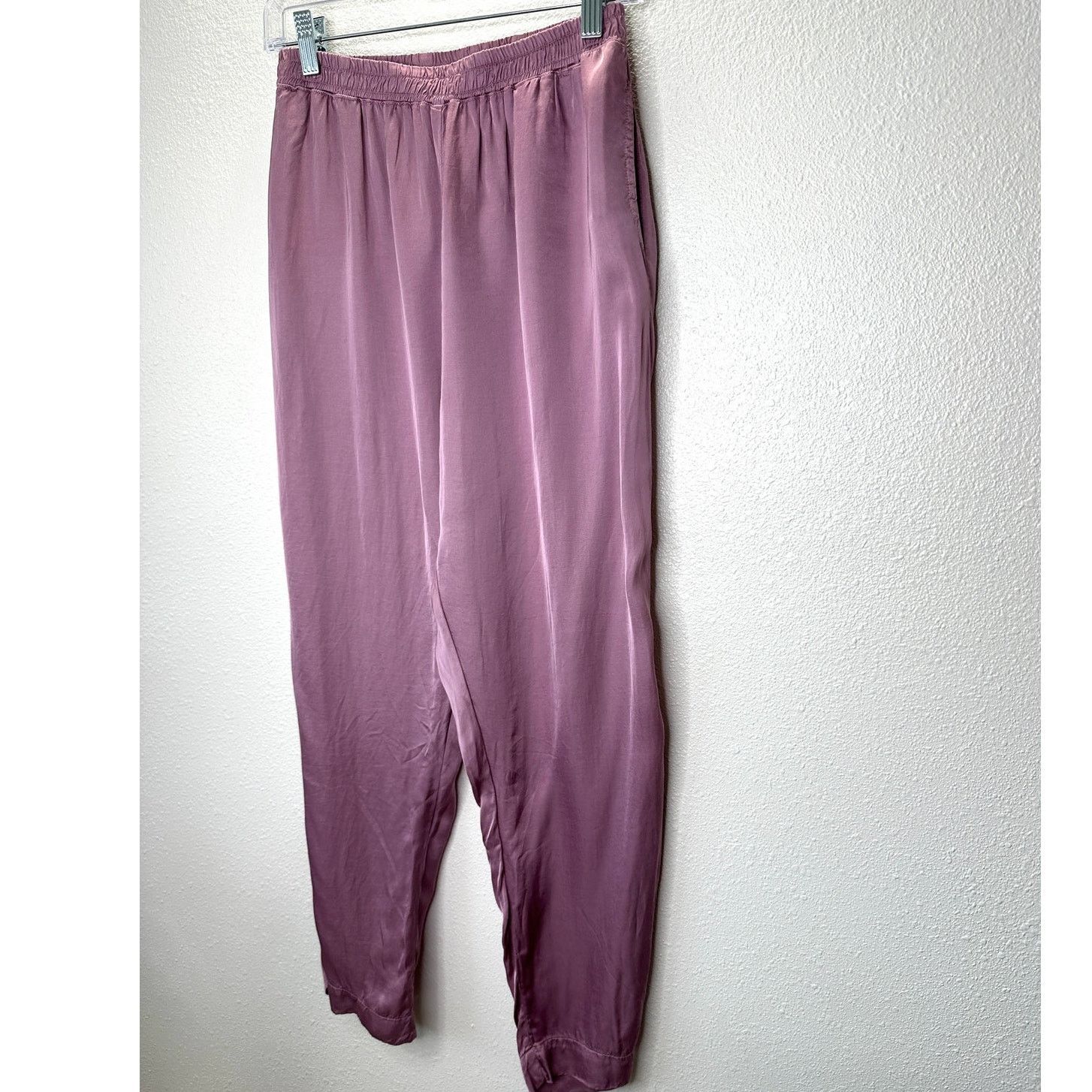 Other Light Purple Shimmer Pocketed Elastic Jogger Pants Small Size 27" / US 4 / IT 40 - 3 Thumbnail