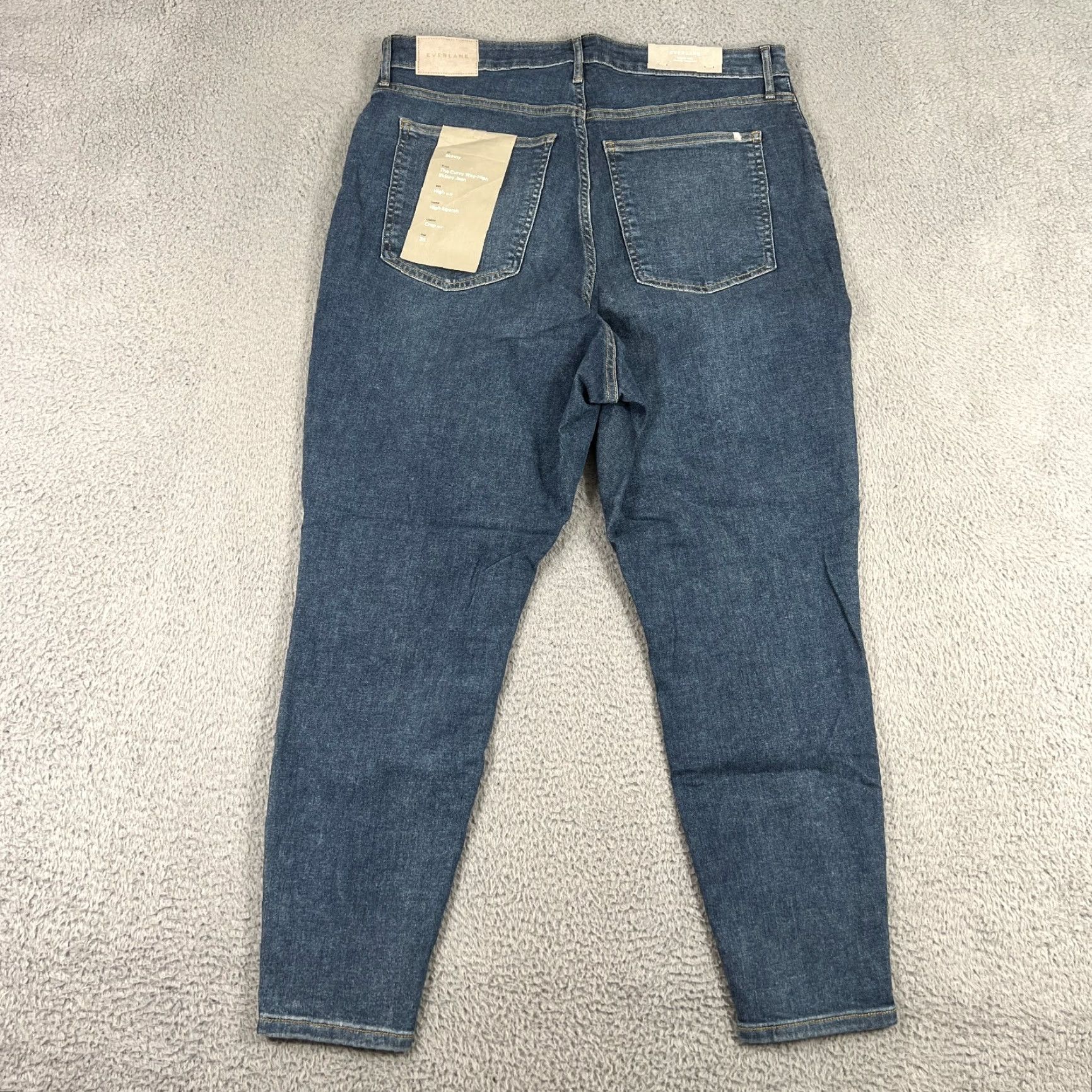 Everlane Everlane Women's Jeans Curvy Way High Skinny Size 35 Blue Wash Size 24" / US 00 / IT 34 - 2 Thumbnail
