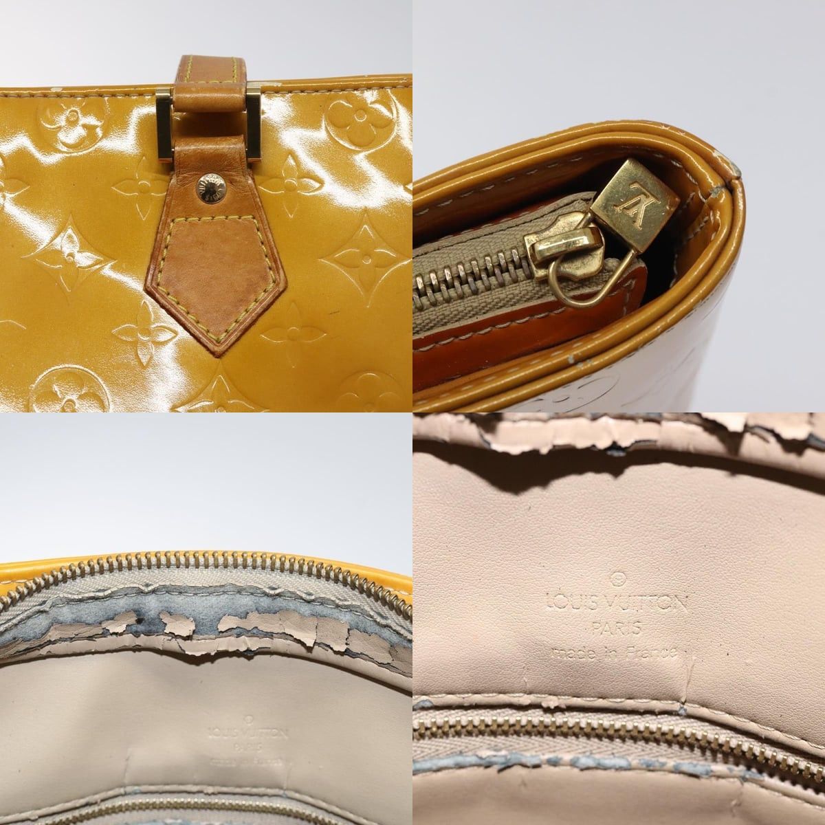 Louis Vuitton LOUIS VUITTON Monogram Vernis Houston Hand Bag Beige M91004 Size ONE SIZE - 11 Thumbnail
