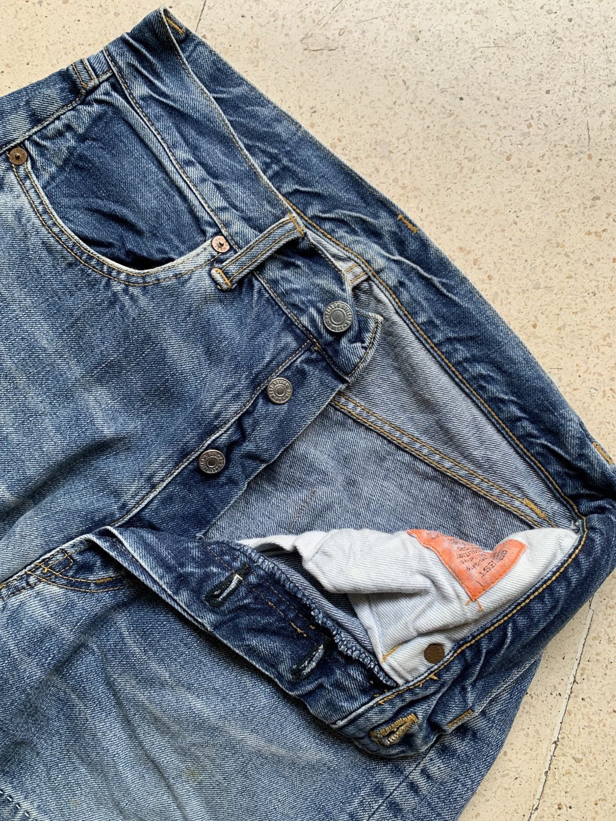 Japanese Brand Vintage gowest repaired selvedge denim Size US 29 - 4 Thumbnail