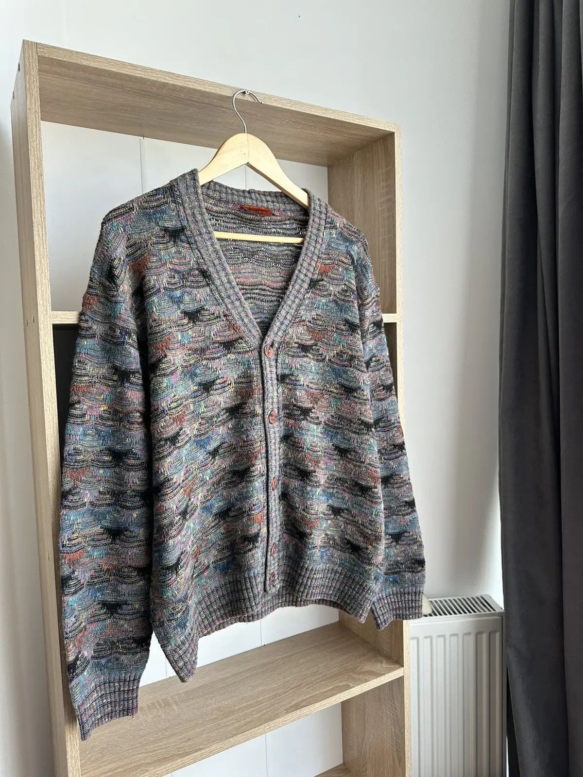 Missoni × Vintage Vintage Missoni Knit Wool Cardigan Iconic Rainbow Sweater Size US M / EU 48-50 / 2 - 10 Thumbnail