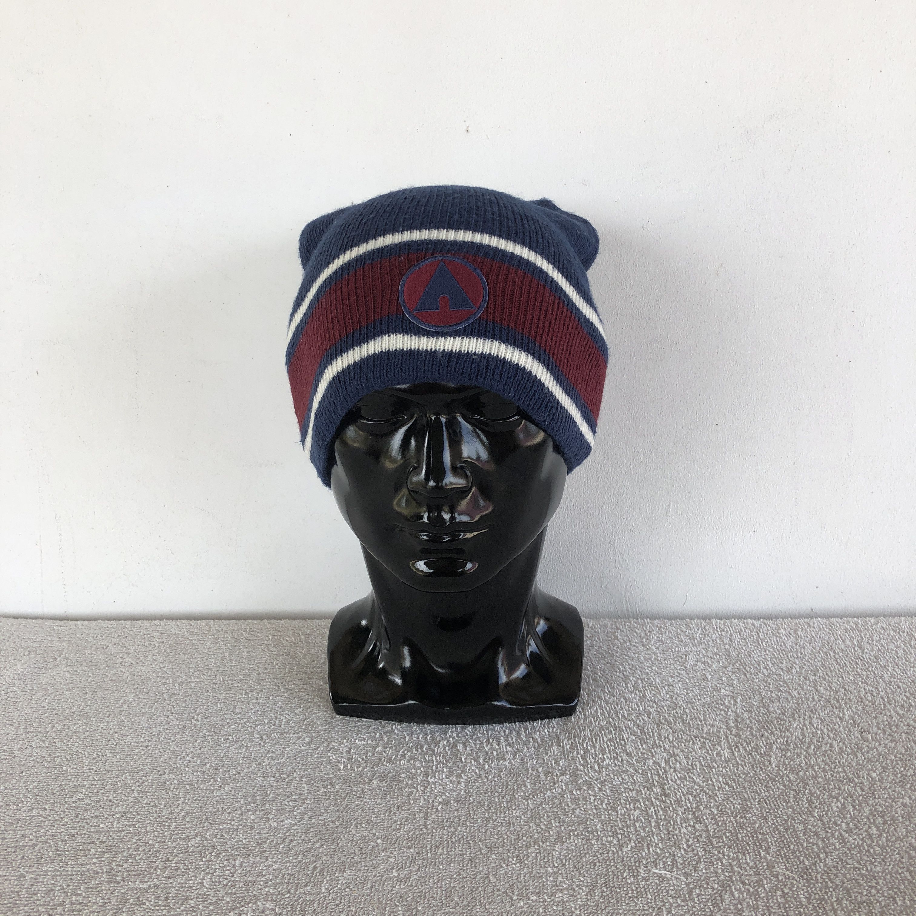 Japanese Brand Vintage 90s Airwalk Beanie Striped Snow Caps Hats Size ONE SIZE - 2 Thumbnail