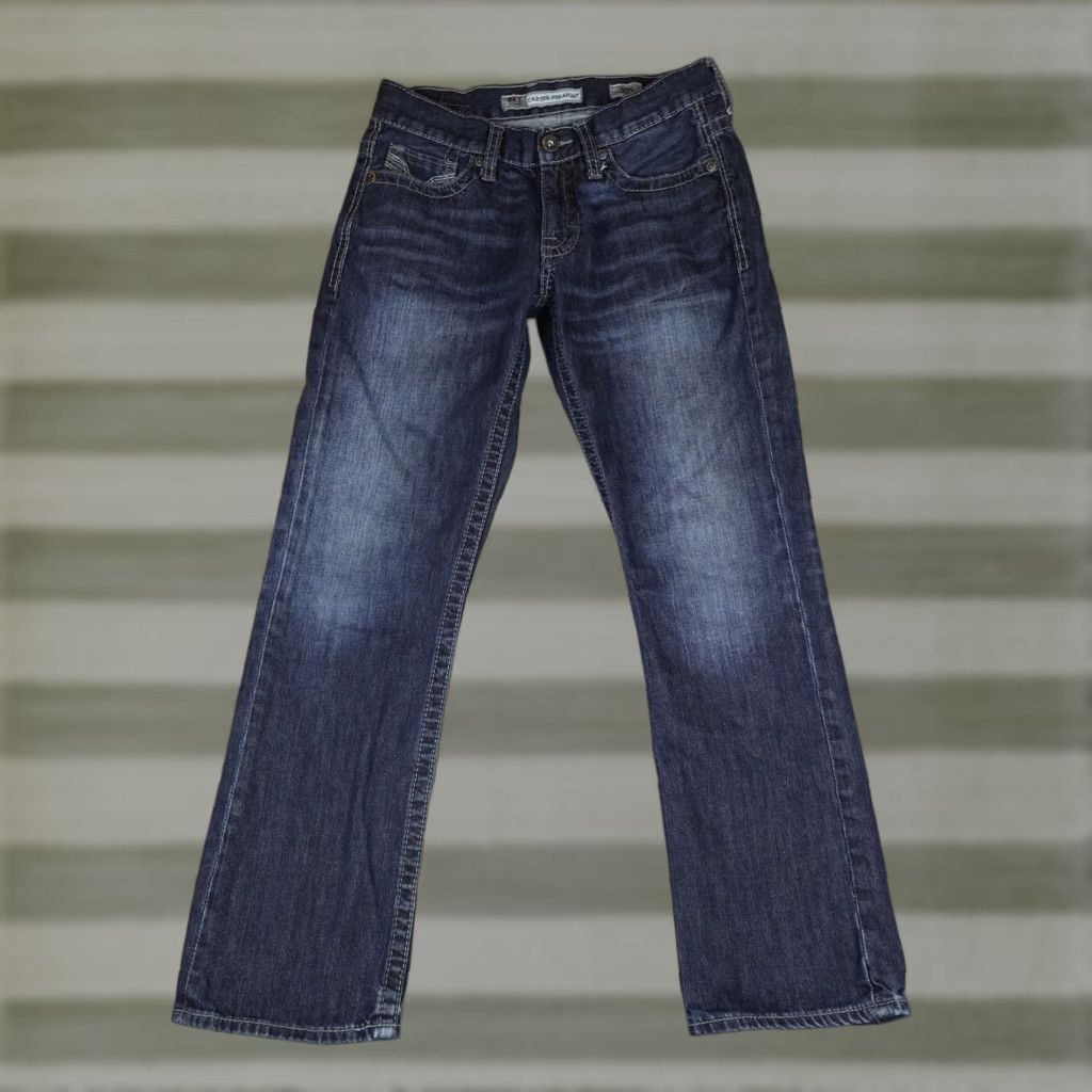 BKE Carter Straight Jeans Mens 30x30 Blue Denim 5-Pocket Dark Wash Vintage: No Regular Fit