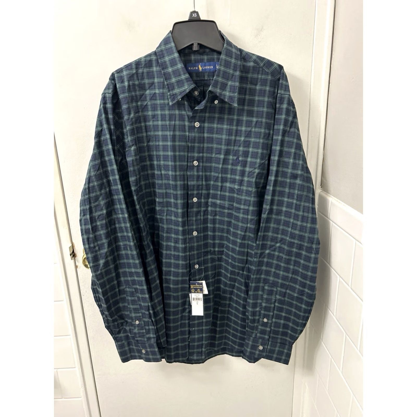 Ralph Lauren Ralph Lauren Shirt Mens Large Green Navy Plaid Button-Down Long Sleeve NWT Size US L / EU 52-54 / 3 - 2 Thumbnail