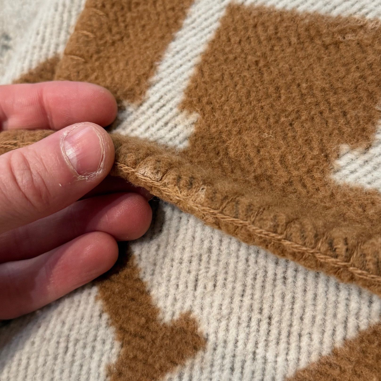 Hermes Hermès Ecru Camel Wool Cashmere Throw Blanket Size ONE SIZE - 13 Thumbnail