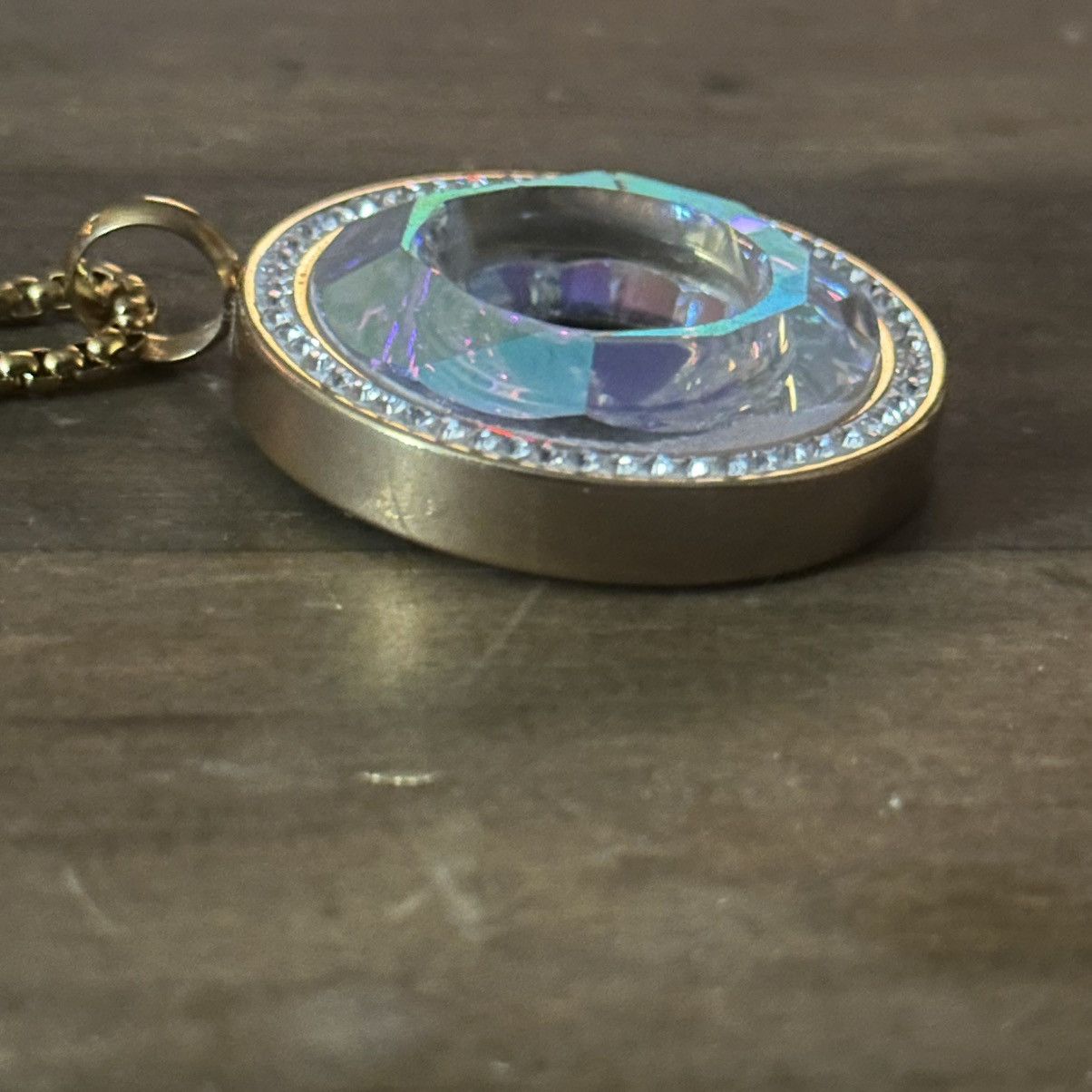 Other Aurora Borealis crystal circle pendant necklace Size ONE SIZE - 4 Thumbnail