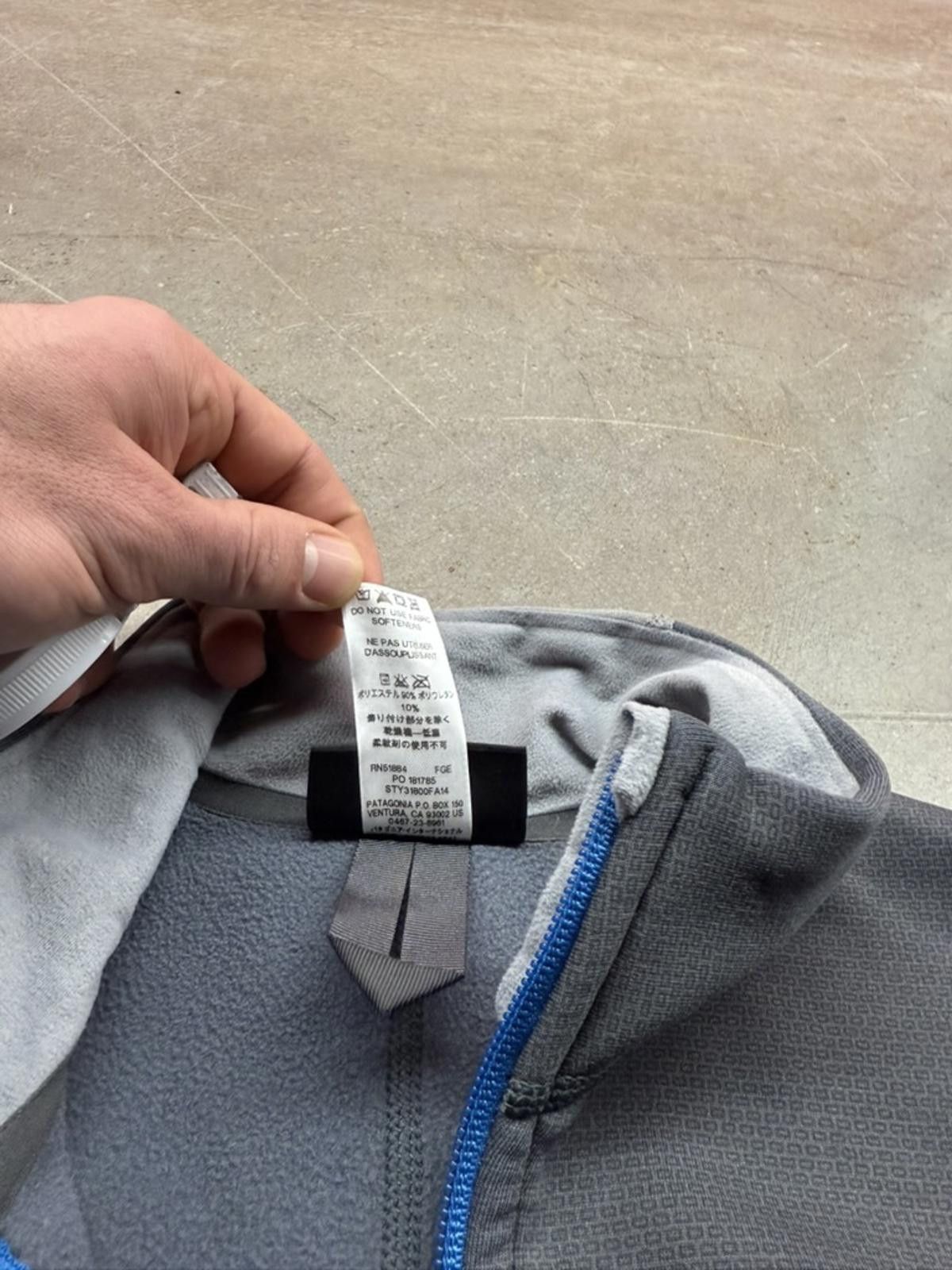 Patagonia Mens Small Piton Hybrid Vest Gray/Blue Softshell